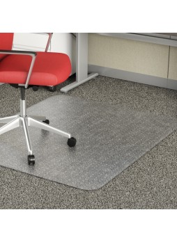  Floormats, Carpeted Floor - 60" Length x 46" Width x 95 mil Thickness Overall - Vinyl - Clear - llr02158